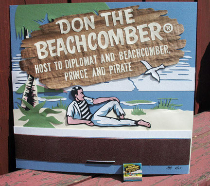 Artist Tom Hofer brings out the art of the matchbook at The Hidden Cafe. Photo courtesy of the artist.